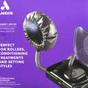 Andis 80745 Ionic Professional Bonnet Hair Dryer - Includes 40" Flexible Hose & Convenient Storage Case, Fits on Average Size of 1" Roller, 2-Speed/ 2 Heat Settings for Styling - 500 Watts, Black