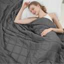 Weighted Blanket for Adults 20lbs, 48"x72", Twin Full Size Cooling Heavy Throw Blanket for 130-220lbs, Microfiber Soft Thick Big Blankets Weighted Comforter Breathable Gift for Sleeping, Grey