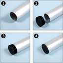 8 PCS 50mm (2 Inch) Round Plastic Plugs, Black Tubing End Cap Glide Insert Furniture Finishing-Plug for Round Metal Tube, Post Chairs Furniture