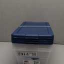 Sterilite Stackable 6 Quart Clear Home Storage Box with Handles and Blue Lid for Efficient, Space Saving Household Storage and Organization, 5 Pack