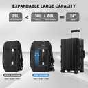 POSO Vacuum Backpack Travel, 60L Expandable Vacuum Seal Backpack with Pump & Laptop Compartment (Fits 17")