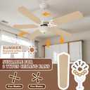Yaocom Ceiling Fan Replacement Blades and Arms,Pointed Toe,Matte White
For 52 Inch Ceiling Fans, 20.47" Length, Includes 5 Blades 5 Arms with Mounting Hardware, Bedroom Living Room DIY Install