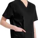 Dickies EDS Signature Scrubs for Women and Scrubs for Men, Unisex One Pocket V-Neck Top in Soft Brushed Poplin 83706, Size 4-XL