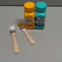 Gold Leaf Adhesive, Gilding Adhesive Set with 100ml Water Based Metal Leaf Glue and 100ml Varnish, 100 pcs Foil, 2 Brushes, Foil Wiping Cotton, for Arts, Crafts and Painting.