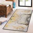 Area Rug, Washable and Non-Slip 2'x4' Painting Gray Black Gold Marble Stone Vintage Small Indoor Entryway Door Mat, Floor Mat Carpet for Bedroom, Kitchen, Bathroom, Laundry, Living Room