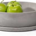 Simon Brothers Modern Concrete Decorative Bowl - Large Fruit Bowl for Kitchen Counter - Catchall Bowl for Entryway Table - Bowls for Home Decor