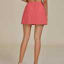 luvamia Skorts for Woman High Waisted Cargo Pocket Elastic Waist Fast Dry Casual Hiking Tennis Sports Skirts with Shorts (Pink, XXL)