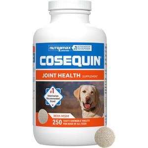 Nutramax Cosequin for Dogs Joint Health Supplement, Contains Glucosamine for Dogs, Plus Chondroitin and MSM, Supports Healthy Joints, Chewable Tablets, 250 Count
