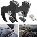 Quick Release Rotary Docking Latches with Locks, Locking Detachable Latch Kit Compatible with for Touring Softail Sportster Dyna Backrest Sissy Bar Luggage Rack 1986-2024,Sissy Bar Backrest Latch Clip