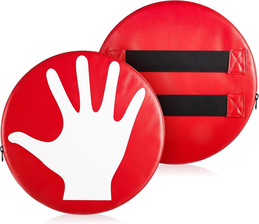 Volleyball Blocking Pad Volleyball Setter Training Equipment Red Round Training Aid Player for Hitting and Blocking Mimics Hand Hitting Trainer Protects Blockers Hands