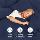 King Size 4 Piece Sheet Set - Comfy Breathable & Cooling Sheets - Hotel Luxury Bed Sheets for Women & Men - Deep Pockets, Easy-Fit, Extra Soft & Wrinkle Free Sheets - Navy Blue Oeko-Tex Bed Sheet Set