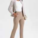 AFITNE Women's Yoga Dress Pants High Waist Pull On Stretchy Straight Leg Work Casual Slacks with Water-Repellent Fabric (XL)