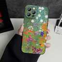 for iPhone 12 Pro Max Case, Gustav Klimt Painting Phone Case for Women, Cute Colorful Flower Garden Plants Phone Cover