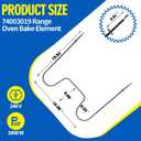 74003019 WP74003019 Range Oven Bake Element Compatible with Whirlpool Maytag Kenmore 3510KRW 3510PPA CRE9600BCL FCE10500A, AP6010824 Oven Bake Heating Element 240V 2800W Replace Y04000058 PS11744014