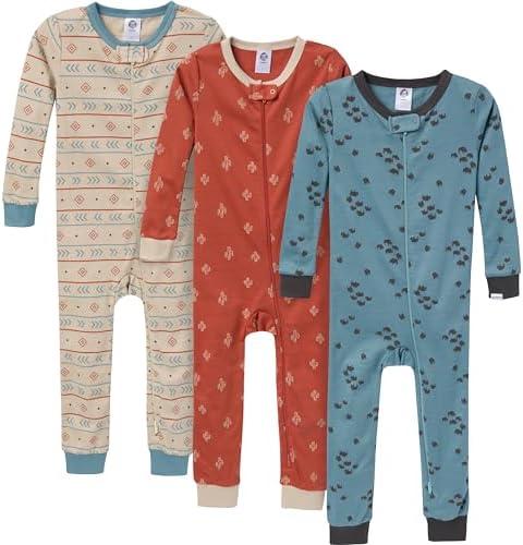 Gerber baby-girls Baby-girls 3-pack Snug Fit Footless One-piece Cotton Pajamas, 4T