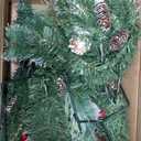 2 Pack Pre-lit Christmas Tree, Battery Operated with Timer, Multi-Color & Warm White Changing LED Lights, 27 inch Artificial Christmas Tree for Outdoor Porch, Urn Filler, Home Xmas Decorations