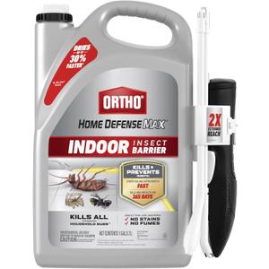 Ortho Home Defense Max Indoor Insect Barrier with Extended Reach Comfort Wand, Kills Ants, Roaches, Spiders, Fleas and Ticks, 1 gal.