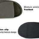 Cozy Men's Open Toe House Slippers Memory Foam,Comfy Slip On Indoor Slipper for Men Breathable, Non-Slip Soft Bedroom Home (Green)