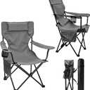 Camping Chairs 2Pack Beach Outdoor Chair for Adults Folding Lawn Chair with Cup Holder, Adjustable Backrest and Carry Bag for Tailgating, Beach, Fishing, Gift for Christmas