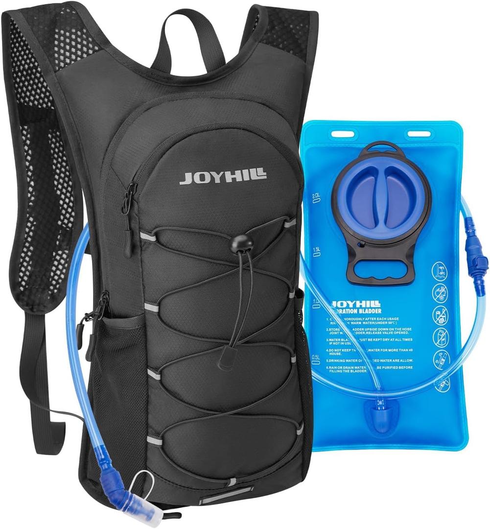 JOYHILL TPU Hydration Bladder, 2L Water Bladder for Hiking Backpack BPA Free Leak Proof Hydration Pack