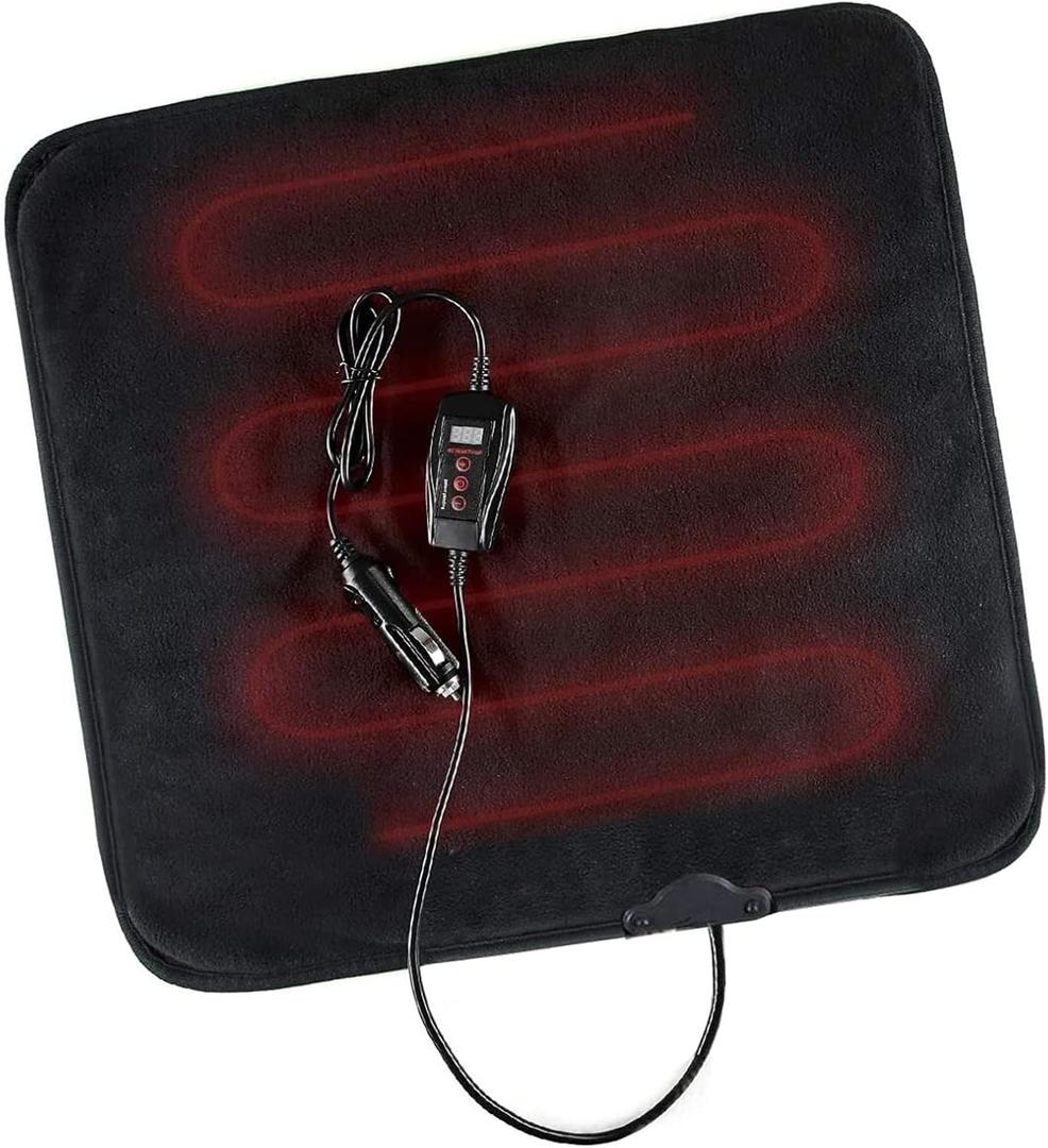 ZONETECH Black Warming Pad Cozy Warmth in Cold Weather, Perfectly Sized for Comfort and Portability for Pets (1 PACK)