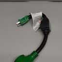 RVGUARD Overload Protector 50 Amp to 30 Amp RV Adapter Cord with Circuit Breaker, NEMA 14-50P to NEMA TT-30R Electrical Power Adapter with LED Power Indicator, 18 Inch, Green, ETL Listed