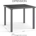 Outdoor Anti-Corrosion Dining Table,Dark Gray 1 Pc
