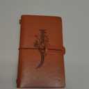 Booson Initial Leather Travel Journal Monogrammed Notebook Appreciation Gifts Refillable Personalized Diary Writing Notepad for Women Graduation Birthday Christmas (S)