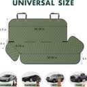 NECKORY Backseat Cover for Dogs, Waterproof and Non-Slip Pet Bench Seat Covers, Car Seat Protector for Back Seat, Universal Size Rear Car Seat Cover Fits Cars, Trucks and SUVs, L-Army Green&Grey