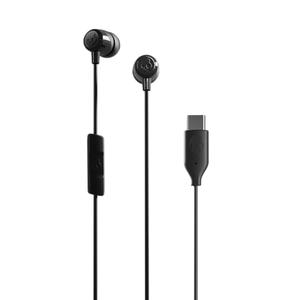 Skullcandy Jib USB-C Wired Earbuds with Noise Isolation, Inline Microphone Call and Track Control for iPhone Android, Ear Gel Sizes Included for Custom Fit - True Black