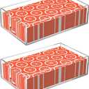 2 Pcs Acrylic Paper Towel Dispenser, 9x5.5x2.5 inch Towel Napkin Holder Hand Clear Thickness Towels Storage Tray for Bathroom Kitchen Parties Weddings Hotel Restaurant Accessories