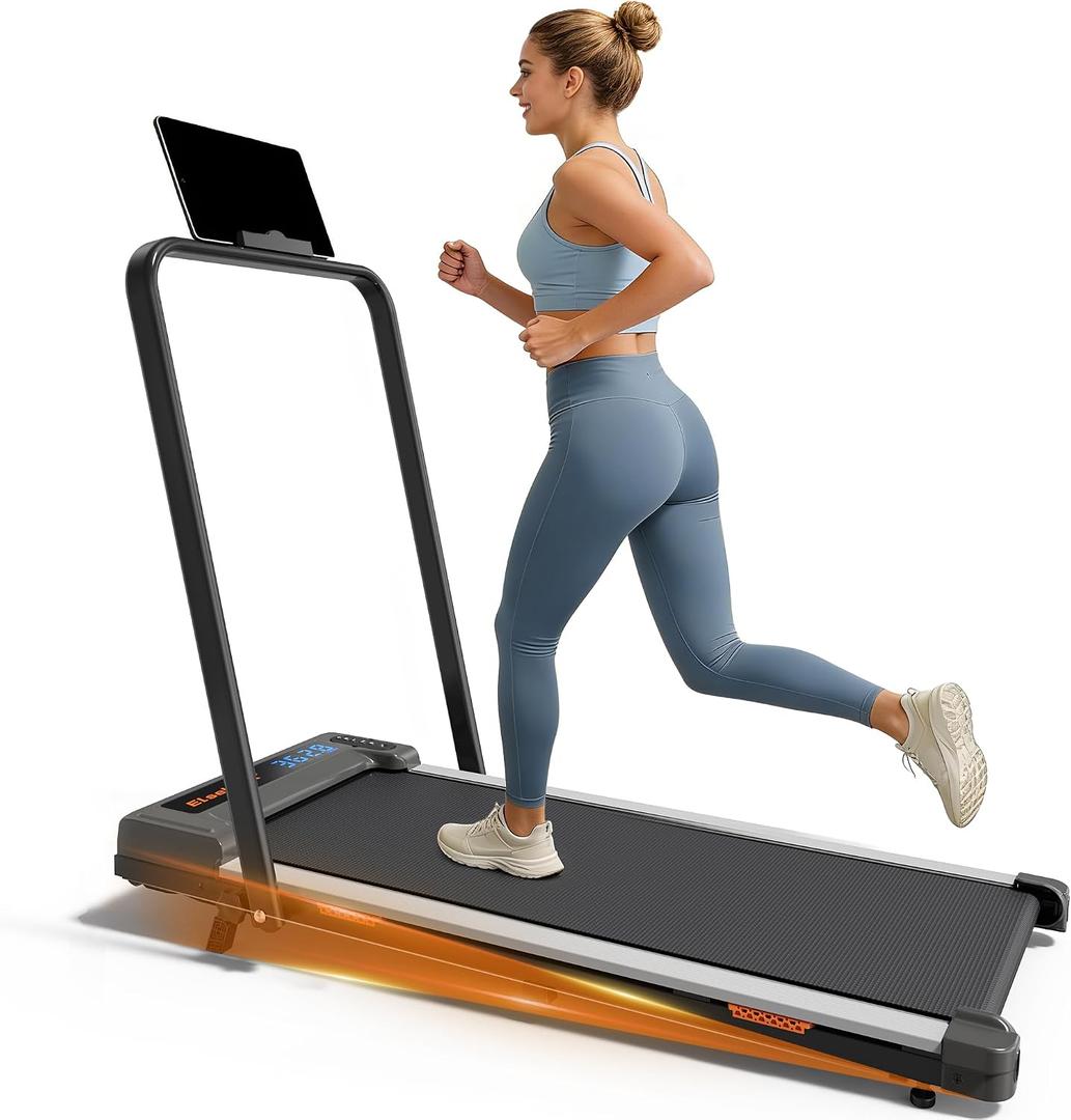 Walking Pad with Incline and Handle Bar, 2.5 HP Quiet Walking Pad Treadmill with 265 LBS Capacity, Portable Under Desk Treadmill, Foldable Treadmills for Home Office