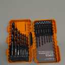 Crosstar M35 Cobalt Drill Bit Set - 21pcs 1/16"-1/2" TiAlN Coated Self-Centering Metal Drill Bits for Thin Hardened Steel, Stainless Steel, Titanium| Bullet Point Tip, High-Speed Jobber Bits