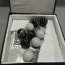 Marble Tic Tac Toe Set | Decorative Tic Tac Toe Game Set | Coffee Table Decor - Coffee Table Game - Tabletop Game - Room Decor - Modern Home Decor - Bookshelf Decor (Black and White Marble)