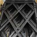 5.25FT Garden Trellis for Climbing Plants Outdoor, Black Iron Pipe Support Fence,Metal Wall Lattice Climbing Frame for Potted Plants Indoor for Ivy Vines Vegetable Flower, Patio, Lawn, Yard, Backyard