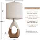 OYEARS Boho Table Lamps Bedroom Living Room Set 2,Suitable for Small Space,Farmhouse RattanTable Lamp 19Rustic Egg Design Resin Light Decoration,Nightstand Bedside Lamps for Office Study Rest