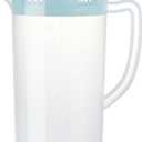 0.66 Gallon/2.5 Litre Plastic Pitcher with Lid BPA-FREE Eco-Friendly Carafes Mix Drinks Water Jug for Hot/Cold Lemonade Juice Beverage Jar Ice Tea Kettle (Blue, 81oz)