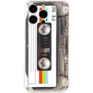 Case for iPhone 14 Pro Max Matte Finish Heavy Duty Soft Back Cover with Reinforced Corners TPU Soft Bumper Retro Cassette Tape Case Compatible with iPhone 14 Pro Max