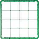 Carlisle FoodService Products OptiClean Color-Coded 16 Compartments Divided Glass Rack Extender for Commercial Dishwashers – Rack Height Extender, 4.45" x 4.45" Compartments, Green