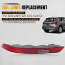 Left Inner Tail Light Replacement Compatible With Audi Q5 2018-2021, 80A945069A, Factory Style Rear Brake Lamp Assembly Driver Side, Clear & Red Lens with Bulb