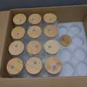 YOUKE OLA Glass Cups with Bamboo Lids and Glass Straw 16oz Beer Can Shaped Drinking Glasses Cups, Glass Tumbler Reusable Cute Cups for Whiskey, Iced Coffee, Tea, Soda, Cocktail, Gift, Clear (Count of 12, 13 Lids)