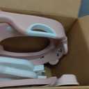 Meulife Potty Training Seat, Upgrade 2 in 1 Potty Training Toilet for Toddler, Toddler Toilet Seat for Boys Girls with Support Bar, Anti-Slip Pad and Step Stool (Pink)