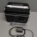 ODSD Cordless Electric Lunch Box for Adults, Heated Lunch Box 130min Battery Life, Self-Heating Portable Electric Food Warmer with 1.2L SS Container for Truck, Office, or Outdoor Worksite (Black/White)