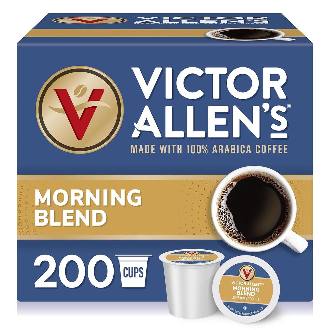 Victor Allen's Coffee Morning Blend, Light Roast, 200 Count, Single Serve Coffee Pods for Keurig K-Cup Brewers (EXP 05/16/30)