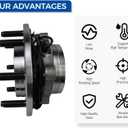 PAROD 515101 4X4 4WD Front Wheel Hub & Bearing Assembly Compatible with 2006-2008 Dodge Ram 1500, 2500, 3500 8lugs w/ABS