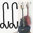 Portable Guitar Hanger and Closet Display Rack Guitar Bracket Holder Stand Storage With No-slip Rubber Padding, for Home or Studio - No Installation Tools Required - 2/PK