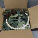 Artificial Eucalyptus Wreaths with Wood Bead for Front Door 10" Eucalyptus Leaves Wreaths Spring Summer Decoration Boho Farmhouse Wall Decor 2 Pack - Eucalyptus