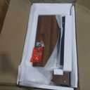 LITTLE TREE 39-Inch Round Dining Table for 4, Rustic Kitchen Table with X-Shaped Stable Pedestal, Farmhouse Dinner Table for Dining Room, Living Room, Dark Brown