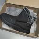 SHIBEVER Winter Boots for Women Waterproof: Womens Snow Boots Warm - Ankle Fur Lined Booties - Insulated Winter Shoes (Black), Size 40