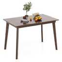  KC57458BN-12 48 in. Wooden Dining Table with Rubber Wood Legs for 4 People - Brown